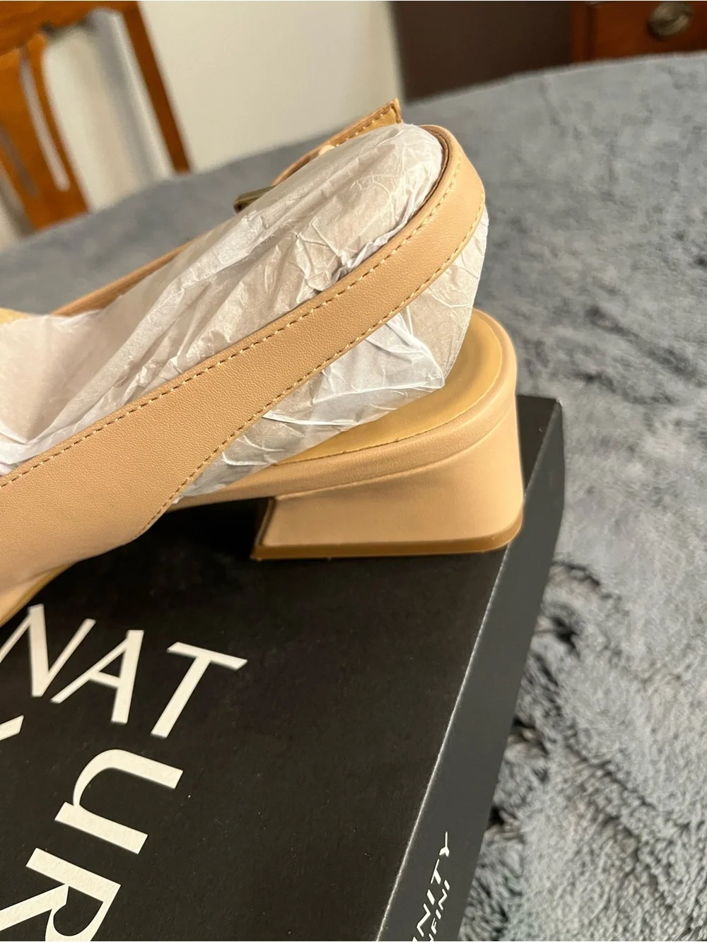 NATURALIZER Women's Tan Slingback Pointed-Toe Pumps Size 10M New - Picture 4 of 5